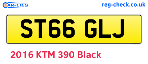 ST66GLJ are the vehicle registration plates.
