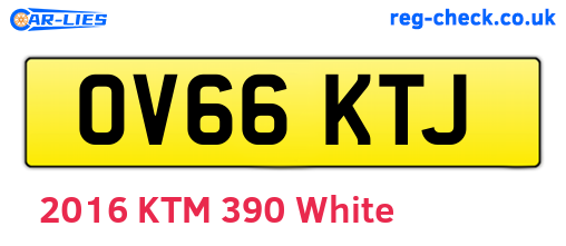 OV66KTJ are the vehicle registration plates.