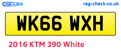 WK66WXH are the vehicle registration plates.
