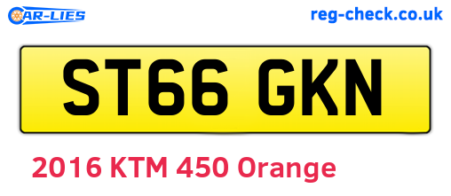 ST66GKN are the vehicle registration plates.