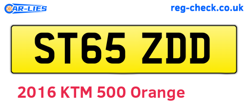 ST65ZDD are the vehicle registration plates.