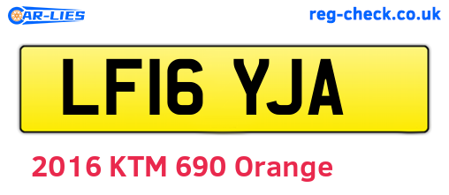 LF16YJA are the vehicle registration plates.