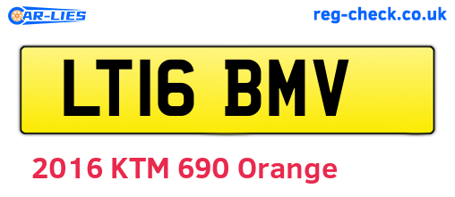LT16BMV are the vehicle registration plates.