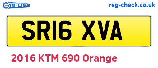 SR16XVA are the vehicle registration plates.