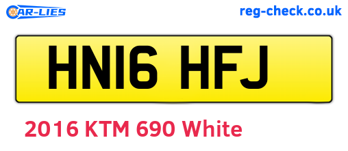 HN16HFJ are the vehicle registration plates.