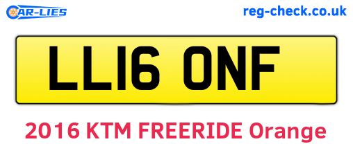 LL16ONF are the vehicle registration plates.