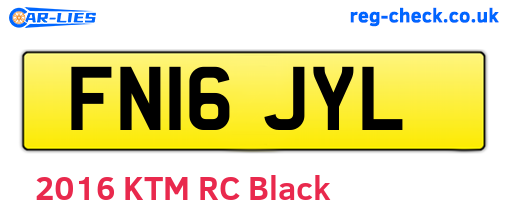 FN16JYL are the vehicle registration plates.