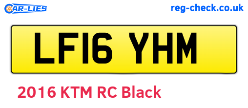 LF16YHM are the vehicle registration plates.