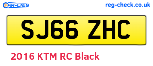 SJ66ZHC are the vehicle registration plates.