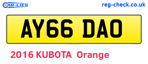 AY66DAO are the vehicle registration plates.