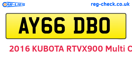 AY66DBO are the vehicle registration plates.