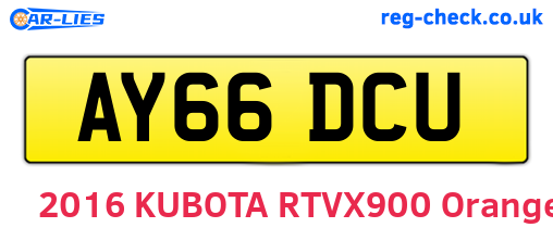 AY66DCU are the vehicle registration plates.