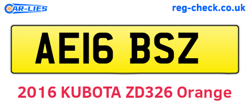 AE16BSZ are the vehicle registration plates.