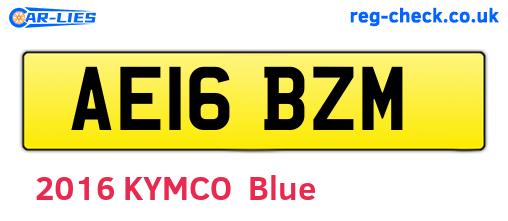 AE16BZM are the vehicle registration plates.