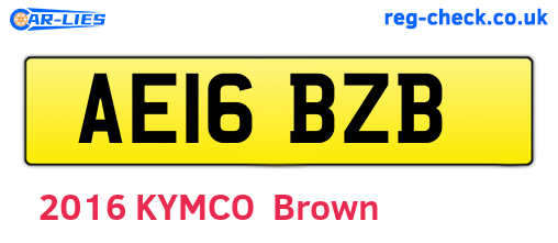 AE16BZB are the vehicle registration plates.