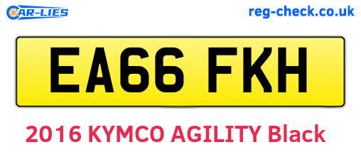 EA66FKH are the vehicle registration plates.