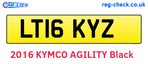LT16KYZ are the vehicle registration plates.