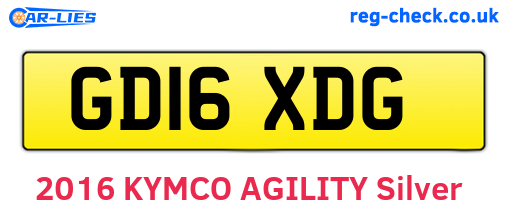 GD16XDG are the vehicle registration plates.