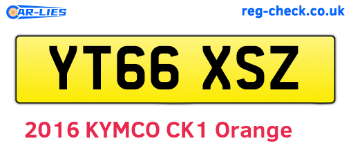YT66XSZ are the vehicle registration plates.