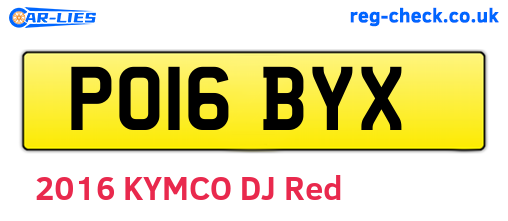 PO16BYX are the vehicle registration plates.