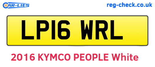 LP16WRL are the vehicle registration plates.