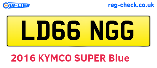 LD66NGG are the vehicle registration plates.