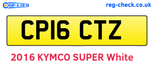 CP16CTZ are the vehicle registration plates.