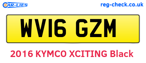 WV16GZM are the vehicle registration plates.