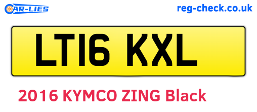 LT16KXL are the vehicle registration plates.