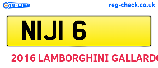 NIJ16 are the vehicle registration plates.