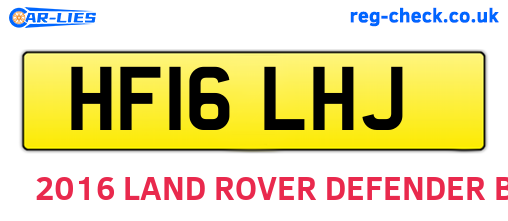 HF16LHJ are the vehicle registration plates.