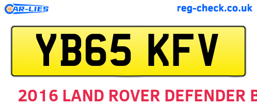 YB65KFV are the vehicle registration plates.