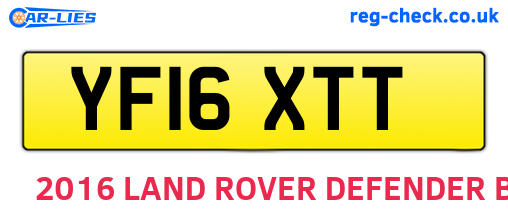 YF16XTT are the vehicle registration plates.