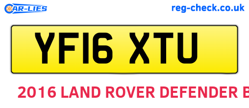 YF16XTU are the vehicle registration plates.
