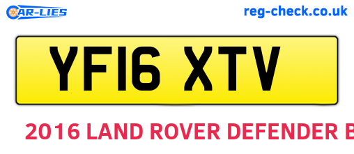 YF16XTV are the vehicle registration plates.