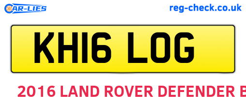 KH16LOG are the vehicle registration plates.