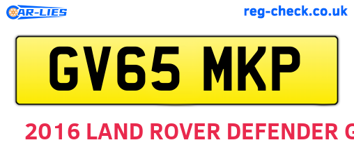 GV65MKP are the vehicle registration plates.