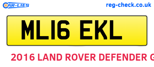 ML16EKL are the vehicle registration plates.