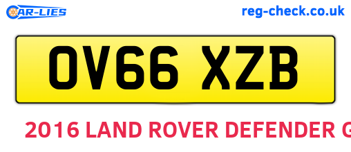 OV66XZB are the vehicle registration plates.