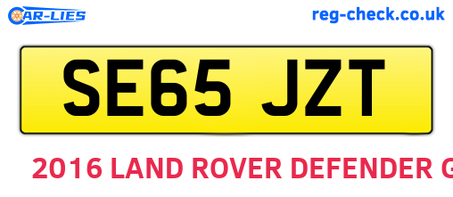 SE65JZT are the vehicle registration plates.