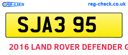 SJA395 are the vehicle registration plates.