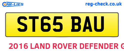 ST65BAU are the vehicle registration plates.