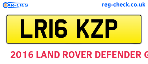 LR16KZP are the vehicle registration plates.