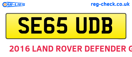 SE65UDB are the vehicle registration plates.