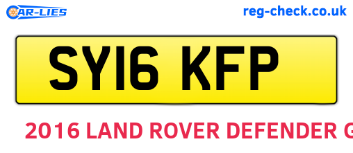SY16KFP are the vehicle registration plates.