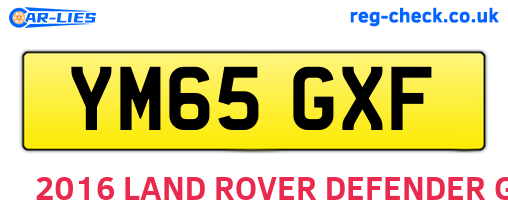 YM65GXF are the vehicle registration plates.
