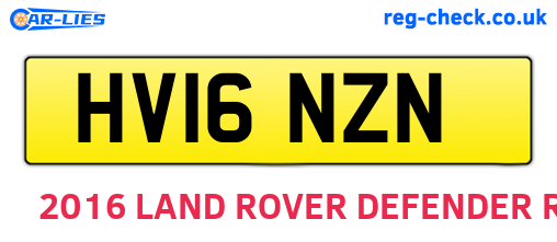 HV16NZN are the vehicle registration plates.