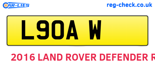 L9OAW are the vehicle registration plates.