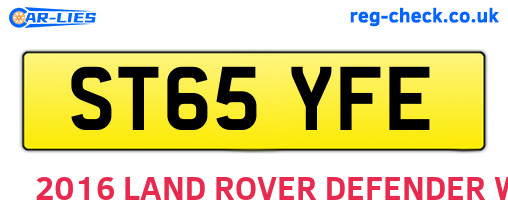 ST65YFE are the vehicle registration plates.