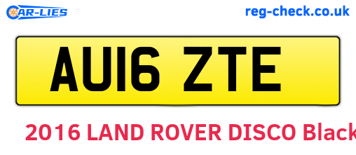 AU16ZTE are the vehicle registration plates.